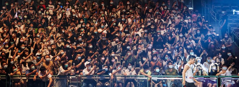 Attendees of the Eric Chou concert, as Chou went around greeting guest around the arena, and taking selfies with them. 

Chou’s concert is the first in the world since the Covid-19 pandemic struck worldwide. 

Taipei, Taiwan.

August, 8th, 2020

Photograph by An Rong Xu for TIME